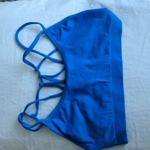 Fabletics Blue Light Support Strappy Sports Bra